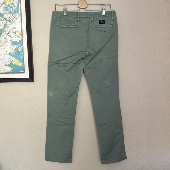 AG Adriano Goldschmied Slim Khaki Pants Green Size 32R Men’s - Picture 3 of 9